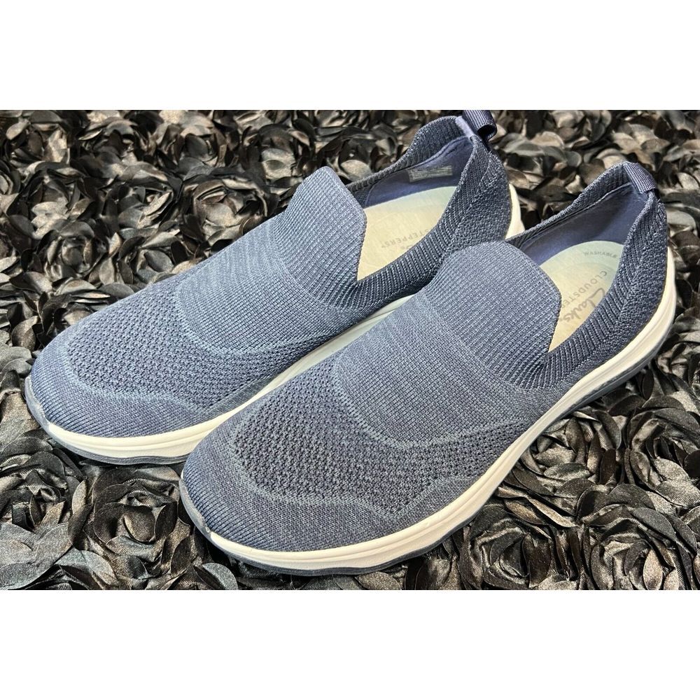 Clarks Cloudstepper Circuit Path‎ Stretchy Blue Machine Washable Womens Size 11